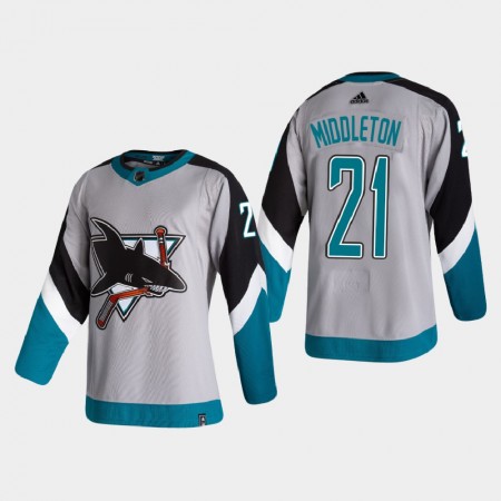 Pánské Hokejový Dres San Jose Sharks Dresy Jacob Middleton 21 2020-21 Reverse Retro Authentic